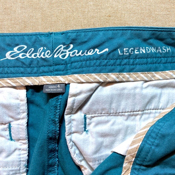 Eddie Bauer turquoise shorts, size 4 - Picture 3 of 3